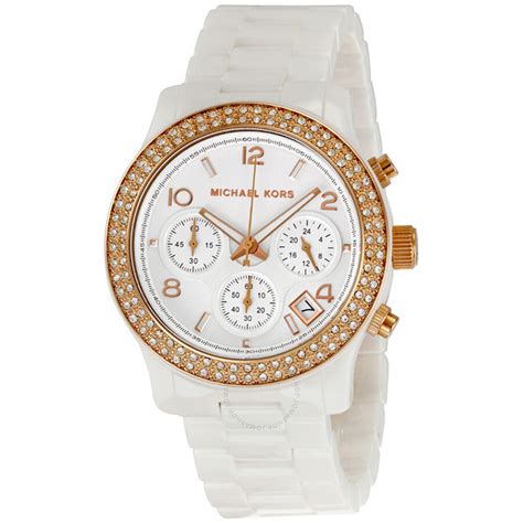 michael kors white dial watch.